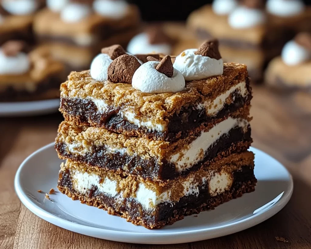 Delicious S'mores Gingerbread Cookie Bars Recipe