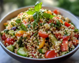 Mediterranean Couscous Salad with Herbs