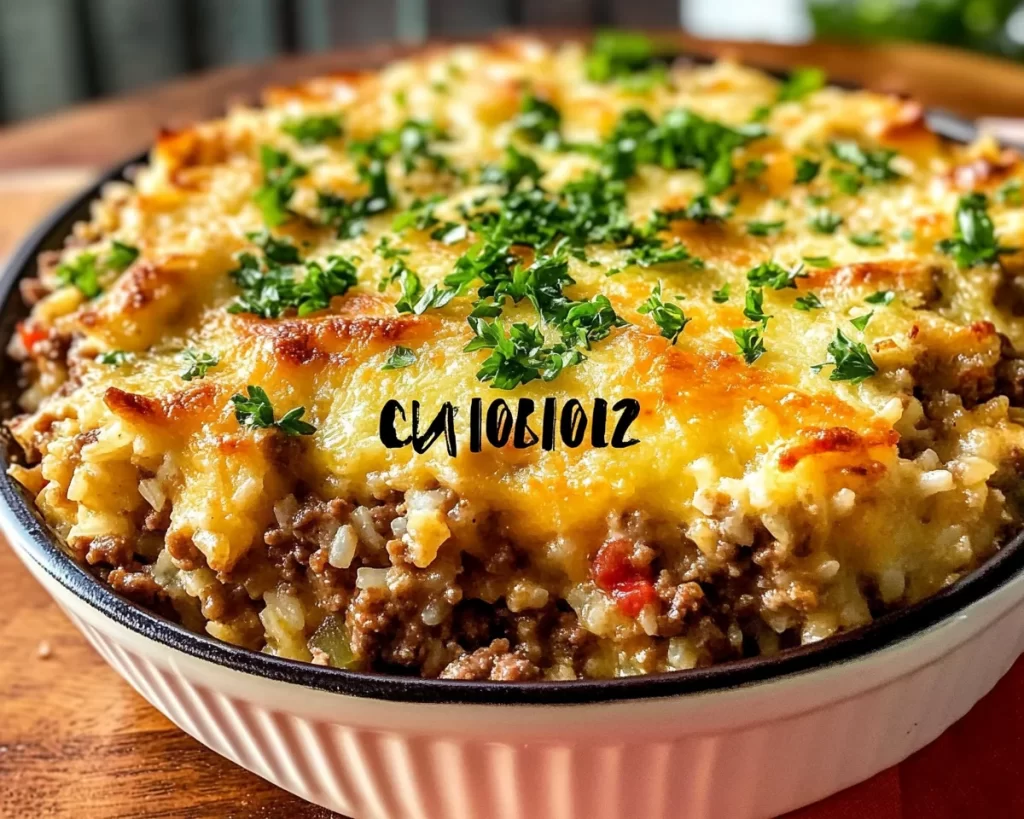 Classic Ground Beef And Rice Casserole