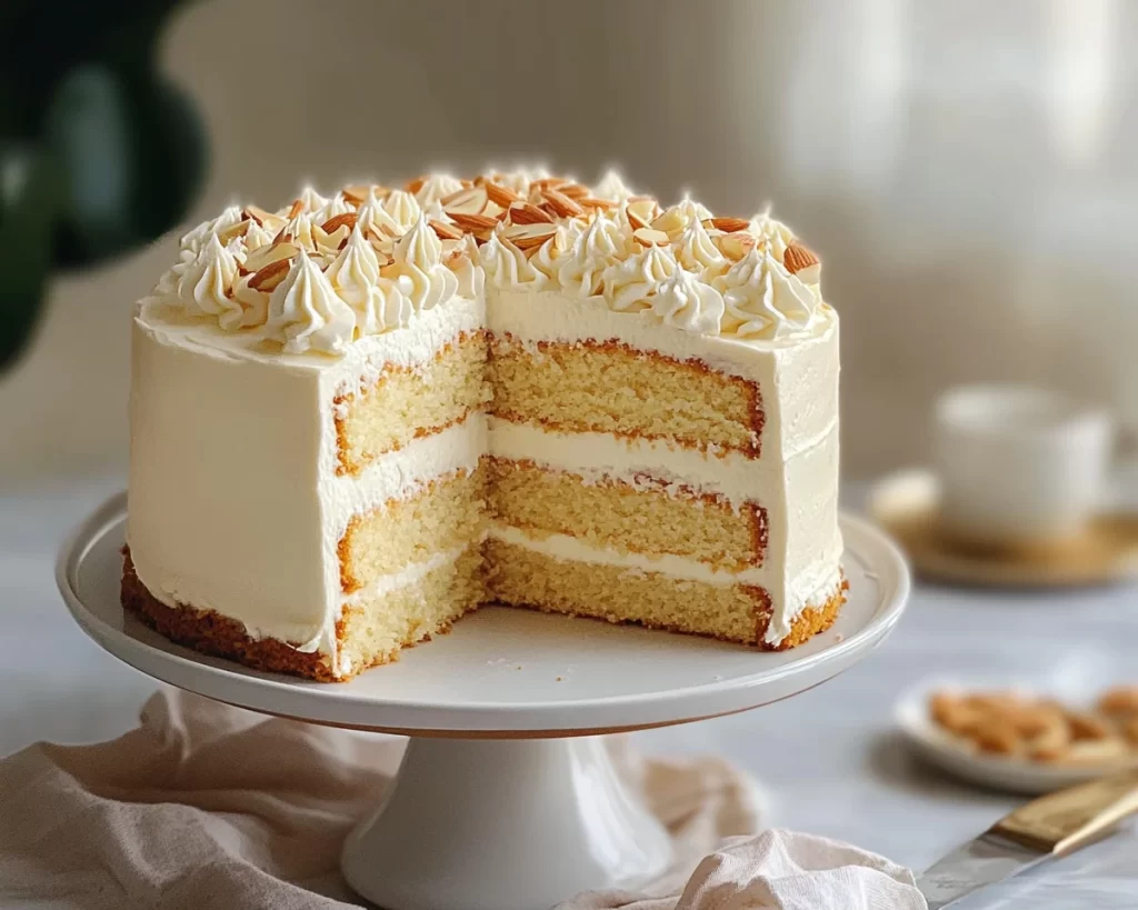 Classic Vanilla Cake with Almond Delight