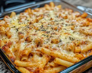 Easy Baked Ziti with Cheese