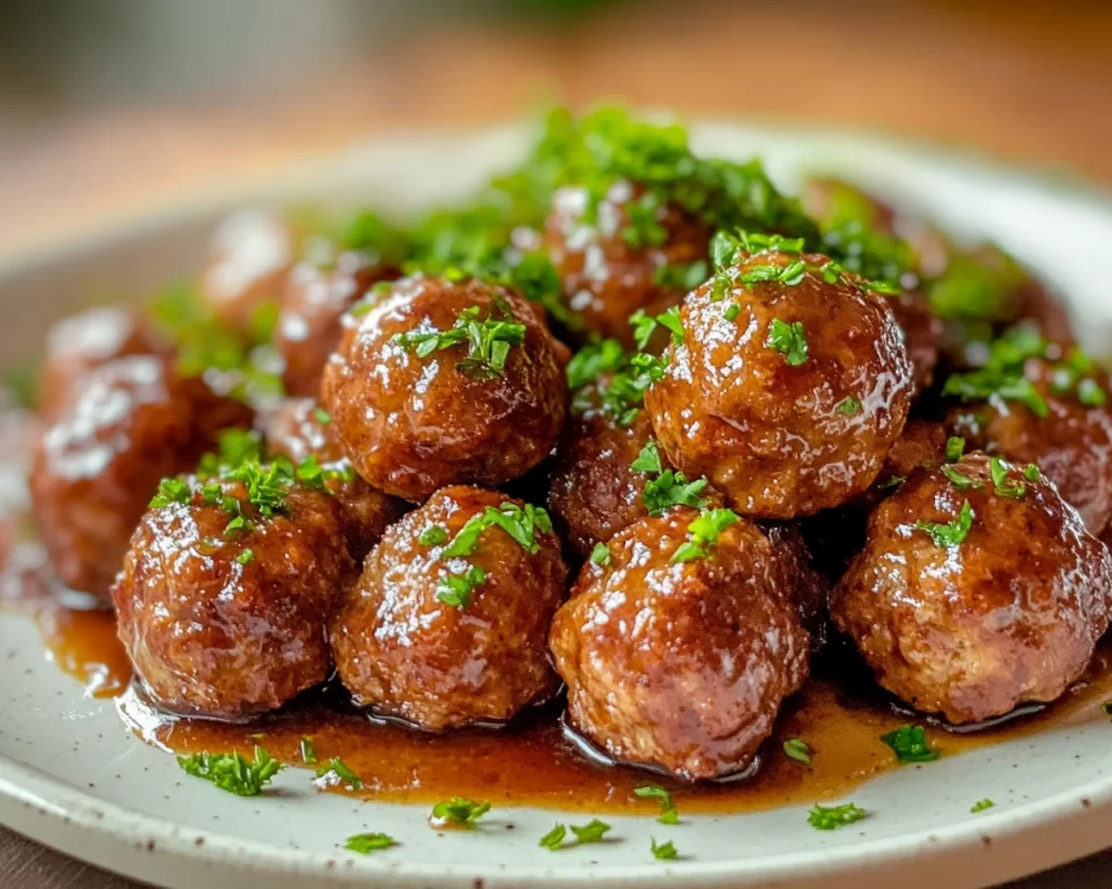 St Patrick’s Day Guinness Glazed Meatballs