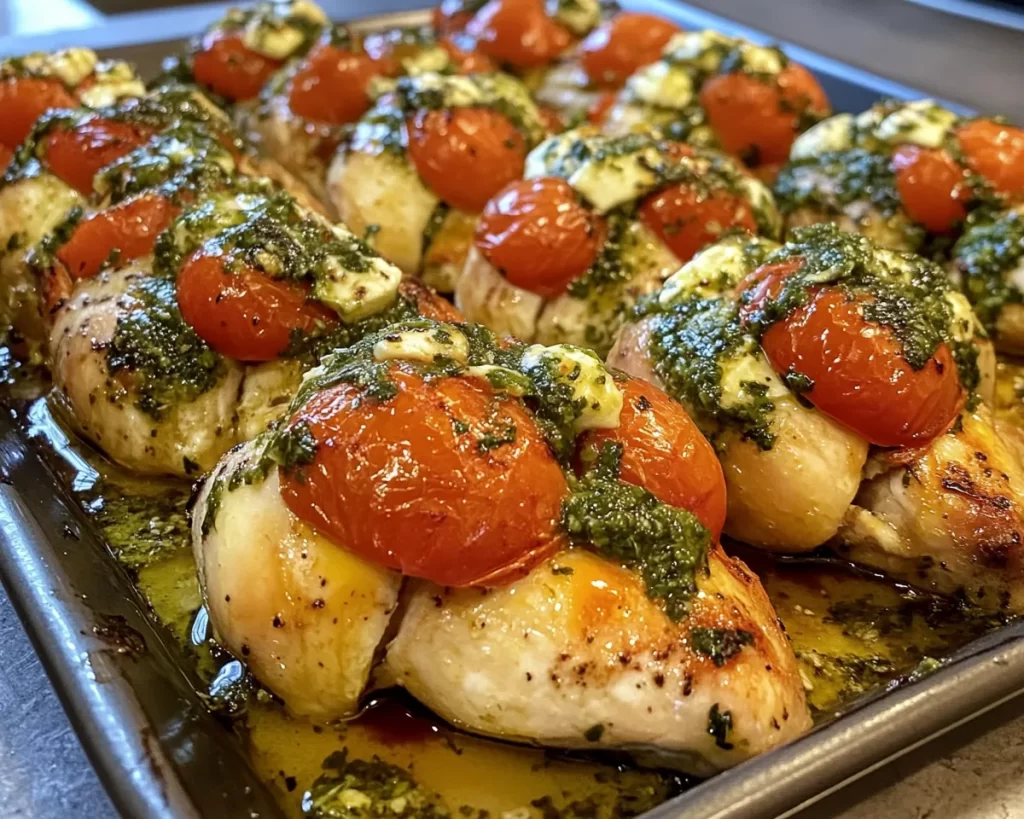 Spring Dinner Party Caprese Stuffed Chicken