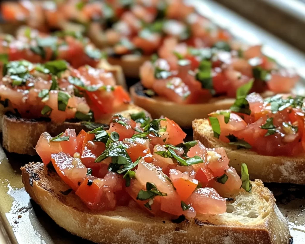 Spring Dinner Party Fresh Tomato Bruschetta