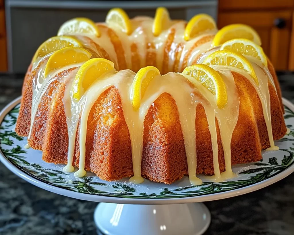 Moist Lemon Zucchini Bundt Cake Recipe