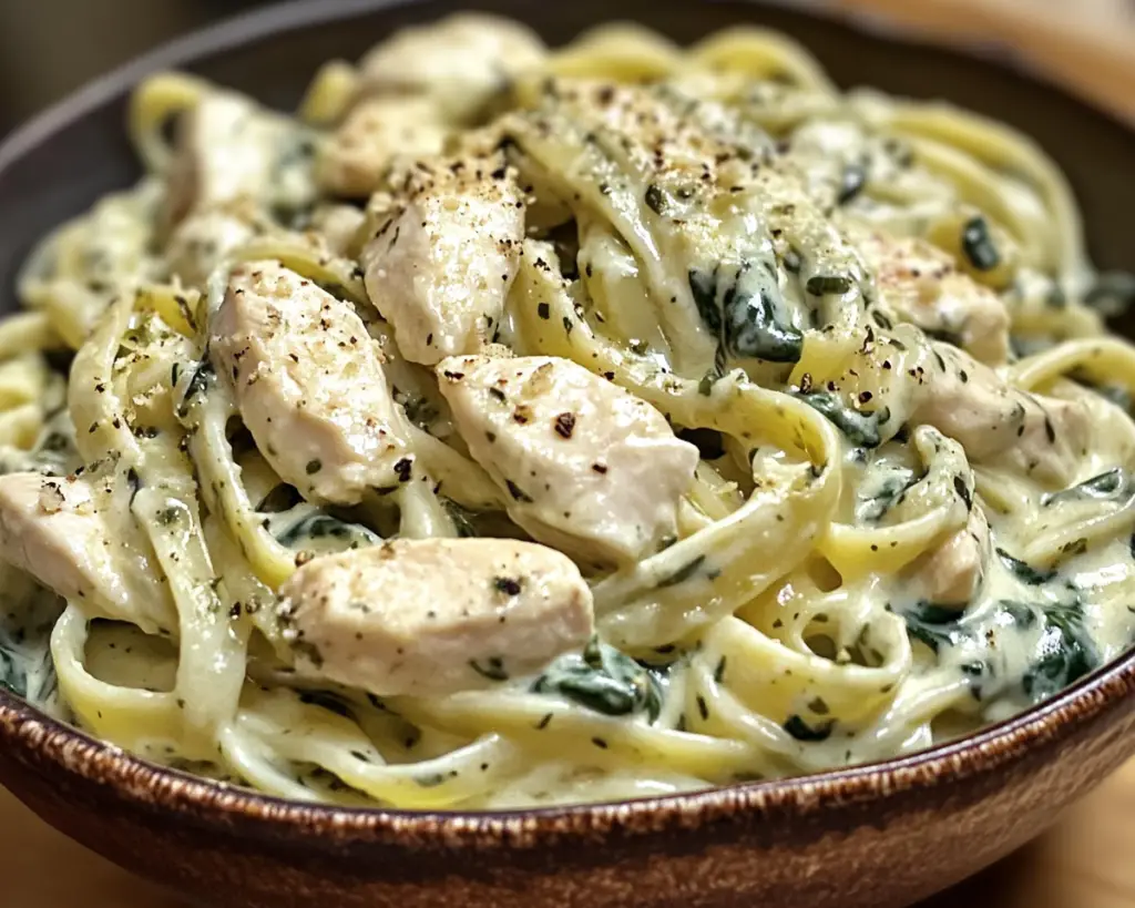 Creamy Spinach Chicken Pasta