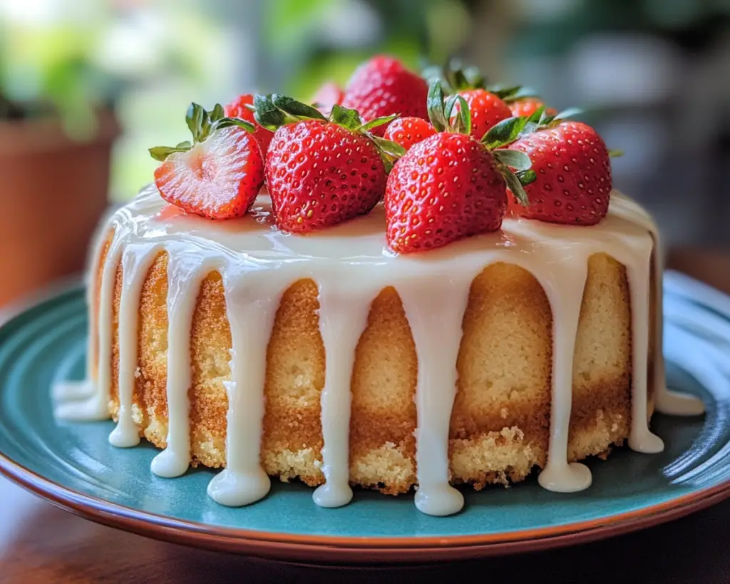 🍓 Strawberry Vanilla Cake (Soft, Moist & Elegant!)