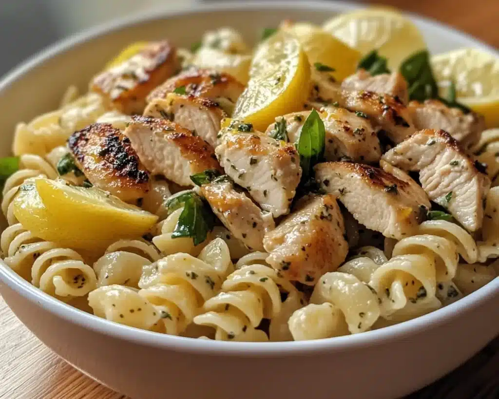 Spring Dinner Recipes: Lemon Chicken Pasta Salad