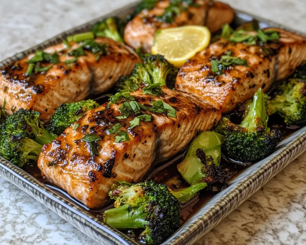 Spring Dinners: Honey Salmon with Roasted Broccoli