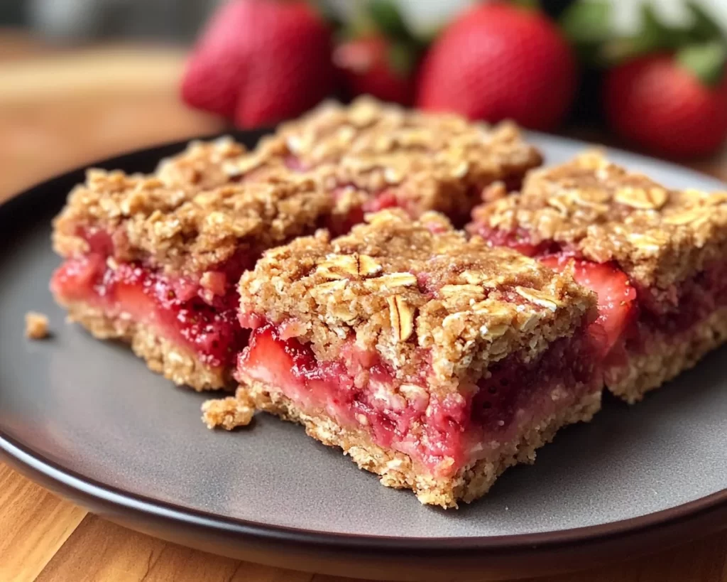 Strawberry Recipes Easy: Strawberry Oat Bars (Easy)