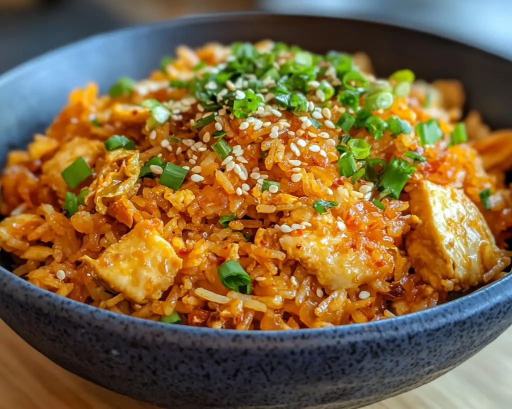 Vegan Kimchi Fried Rice (Spicy & Easy)