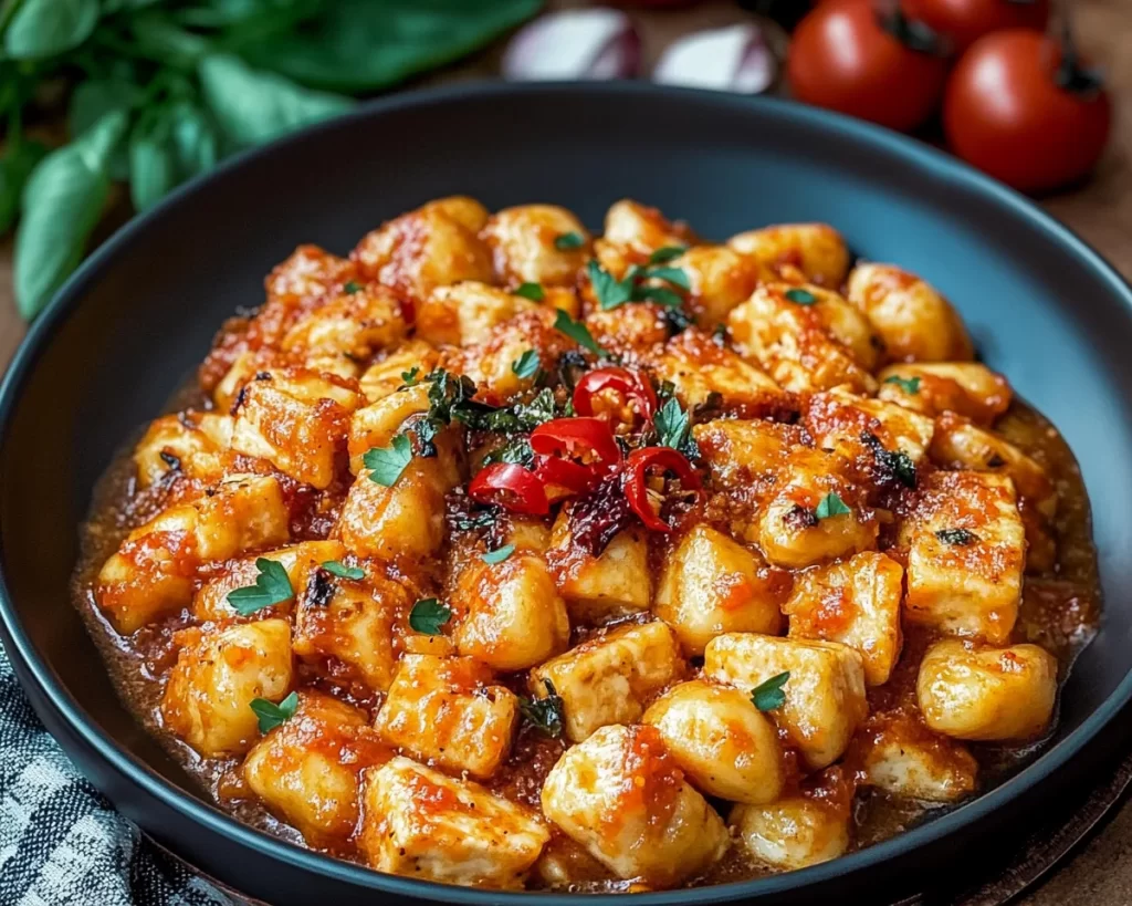 Spicy Marry Me Crispy Tofu With Gnocchi