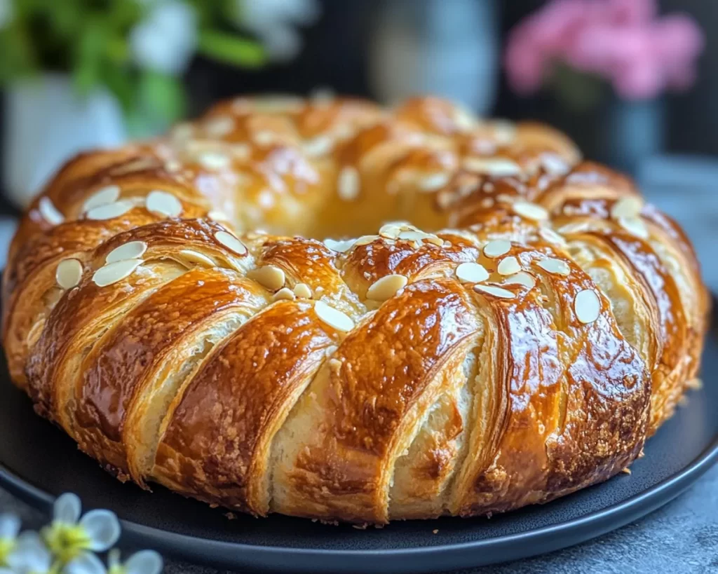 Spring Baking: Almond Croissant Pull Apart Bread in 35 Minutes