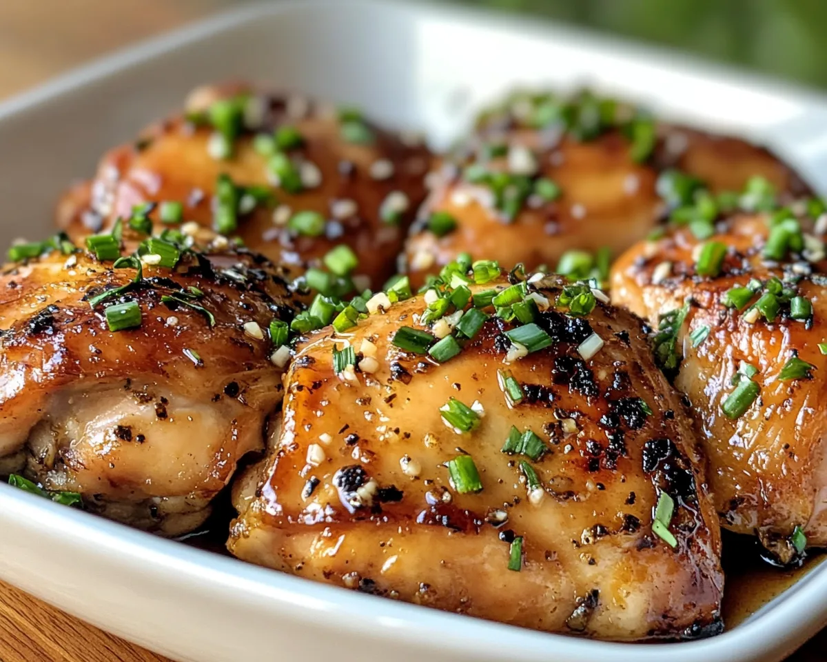 Spring Dinner: Honey Garlic Chicken Thighs in 5 Ingredients