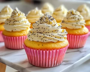 Spring Cupcakes: Lemon Poppy Seed Cupcakes in 7 Steps