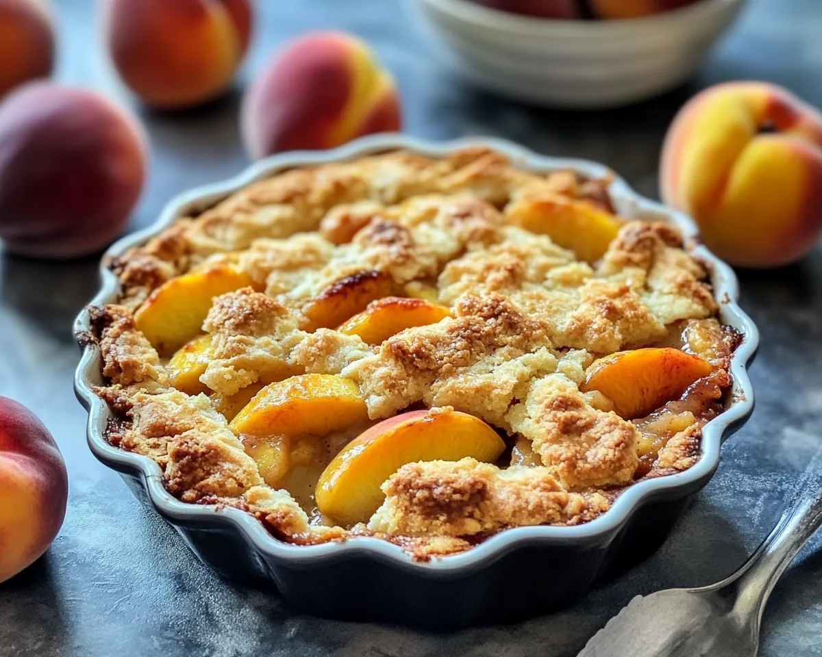 Spring Baking: Peach Cobbler in 5 Steps