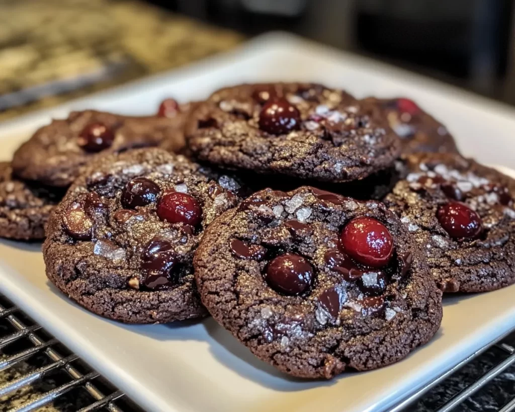 Black Forest Cookie: Chewy Dark Chocolate Maraschino Cookies in 25 Minutes
