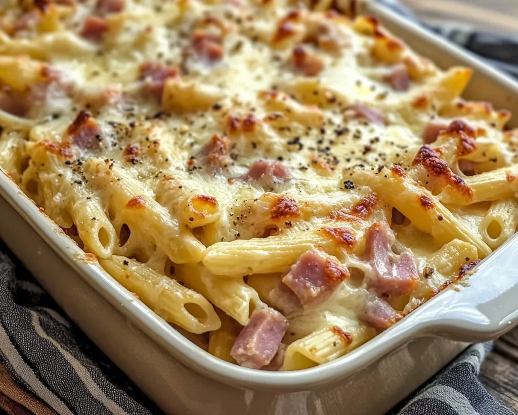 Easy Dinner Recipes for Family: Ham & Cheese Pasta Bake in 20 Minutes