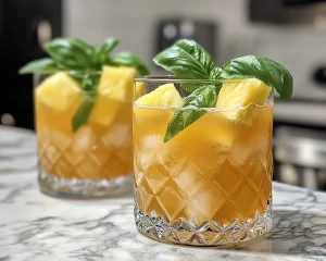 Spring Cocktails: Pineapple Basil Prosecco Spritz in 10 Minutes