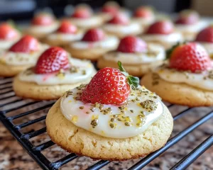 Spring Cookies: Strawberry Lemon Cookies (Soft)