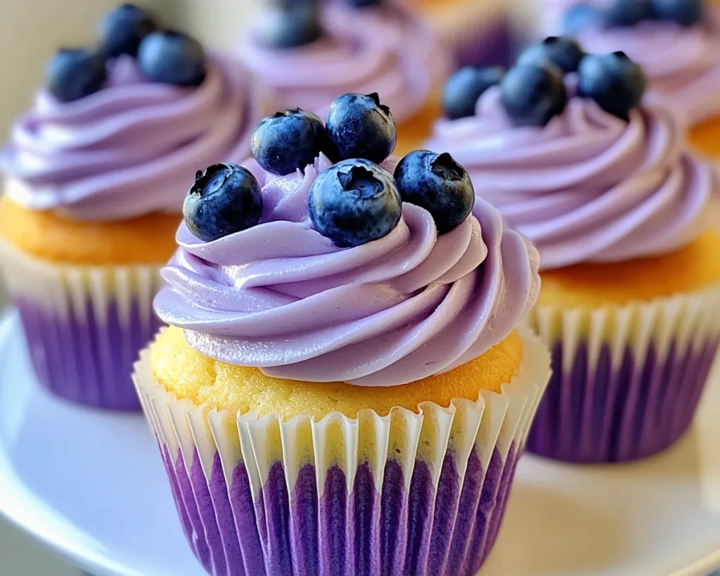 Spring Cupcakes: Blueberry Cream Cheese Cupcakes in 7 Steps