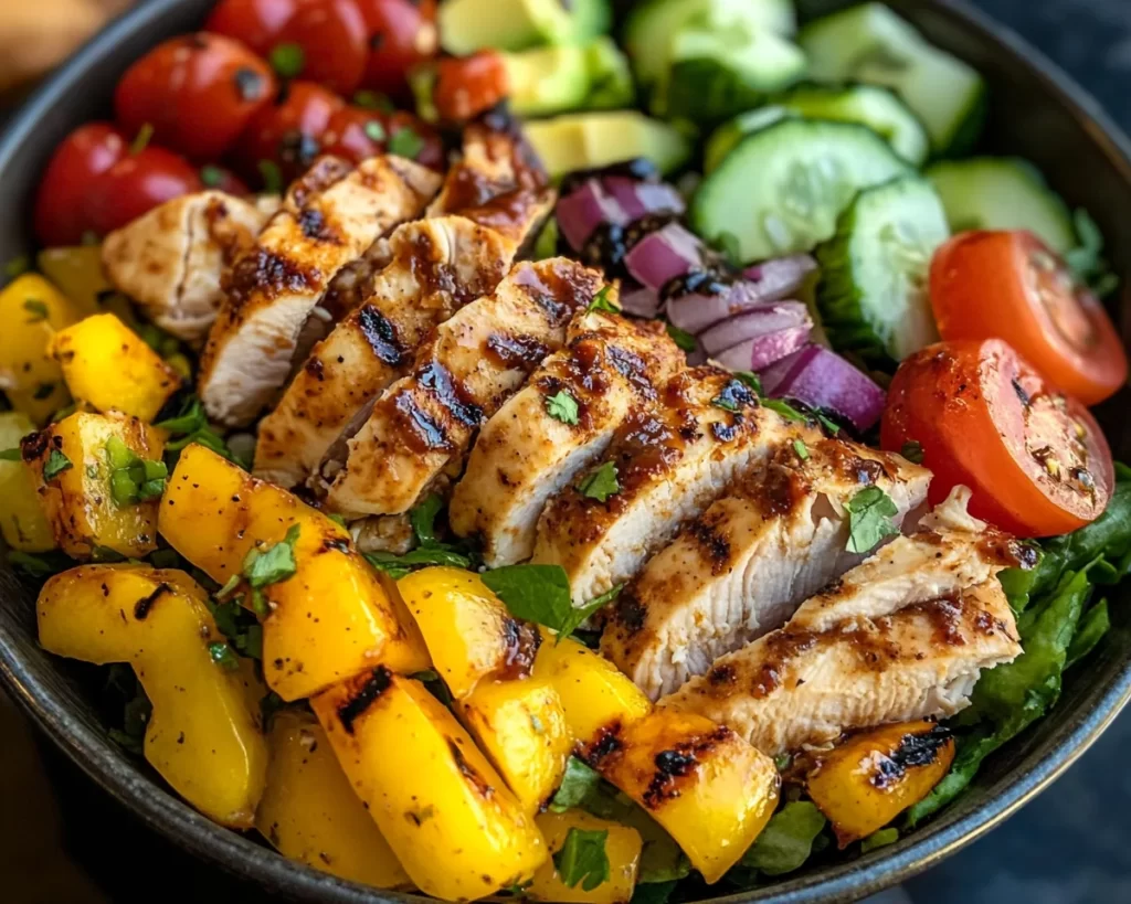 Summer Dinner Ideas: BBQ Ranch Chicken Salad in 15 Minutes