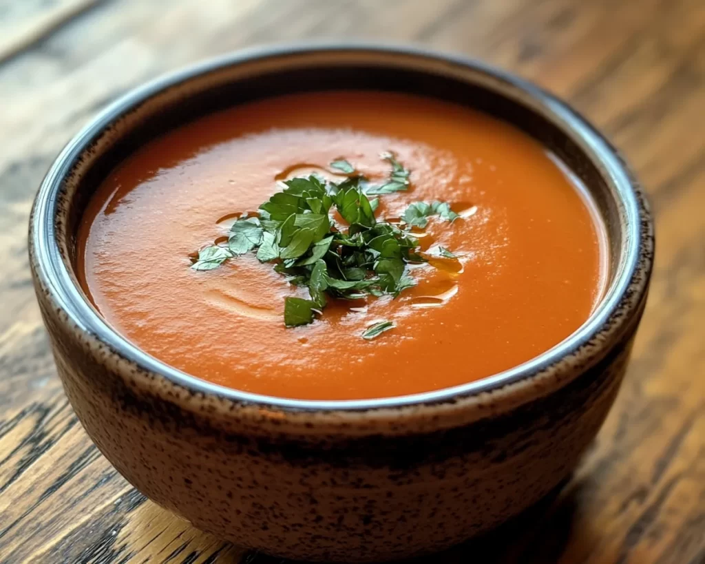 Spring Soup: Roasted Red Pepper and Tomato Bisque in 25 Minutes