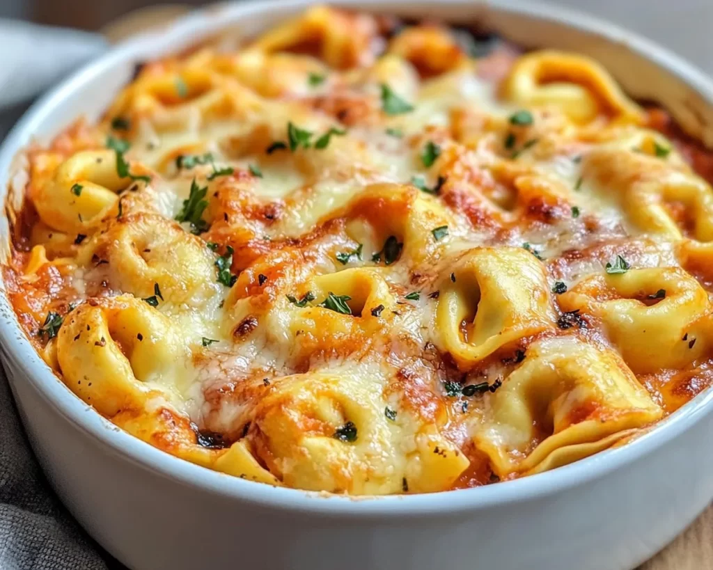 Easy Dinner Recipes for Family: Cheesy Baked Tortellini in 20 Minutes