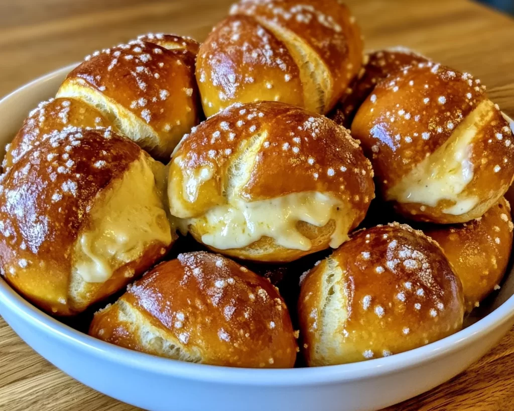 Baseball Snacks: Soft Pretzel Bites With Cheese Dip in 25 Minutes