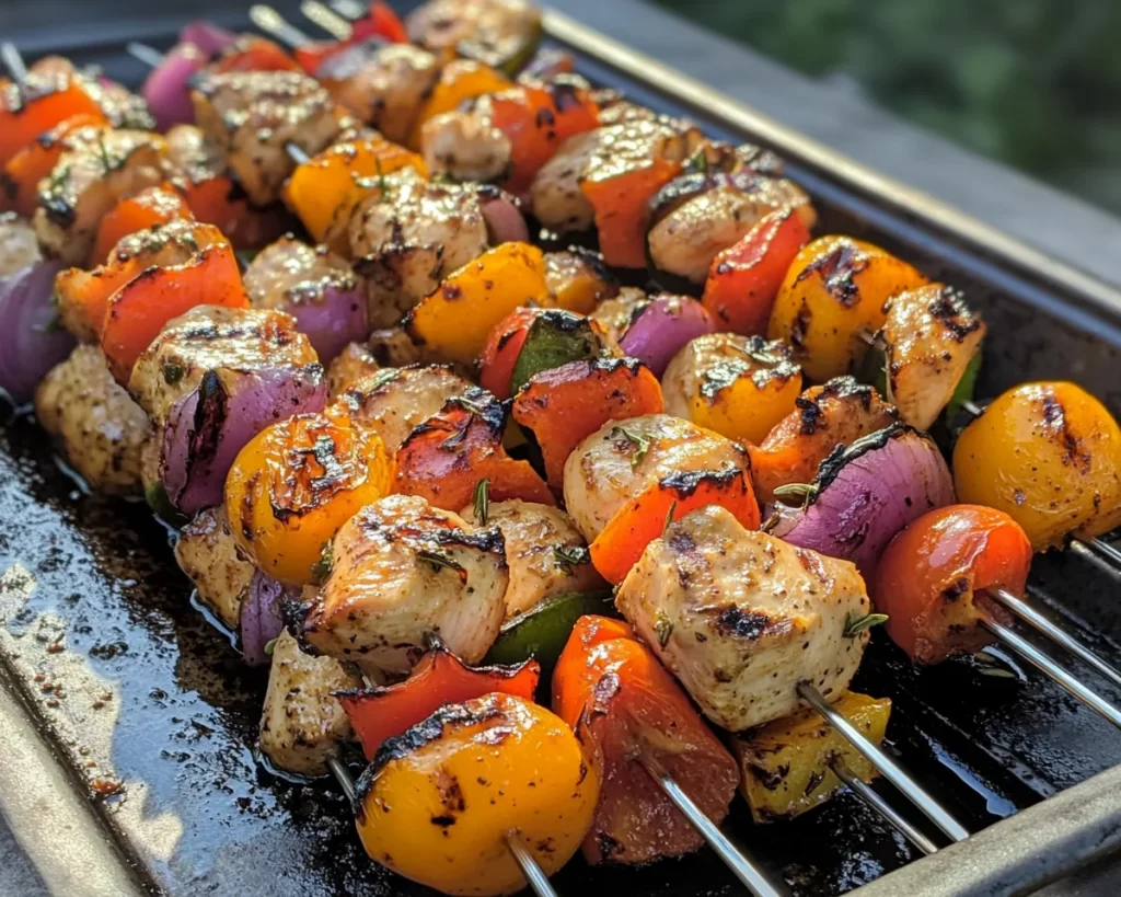 Summer Dinner Ideas: Grilled Chicken Kabobs in 20 Minutes