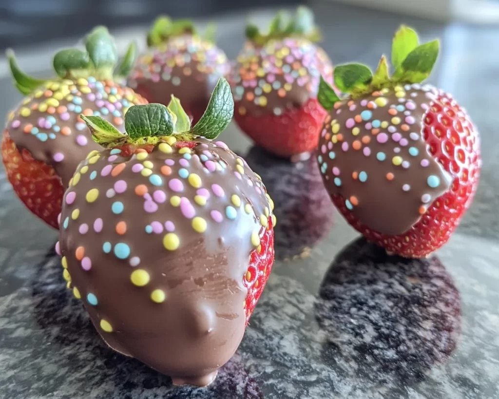 Easter Chocolate Covered Strawberries: Speckled Egg Chocolate Strawberries in 25 Minutes