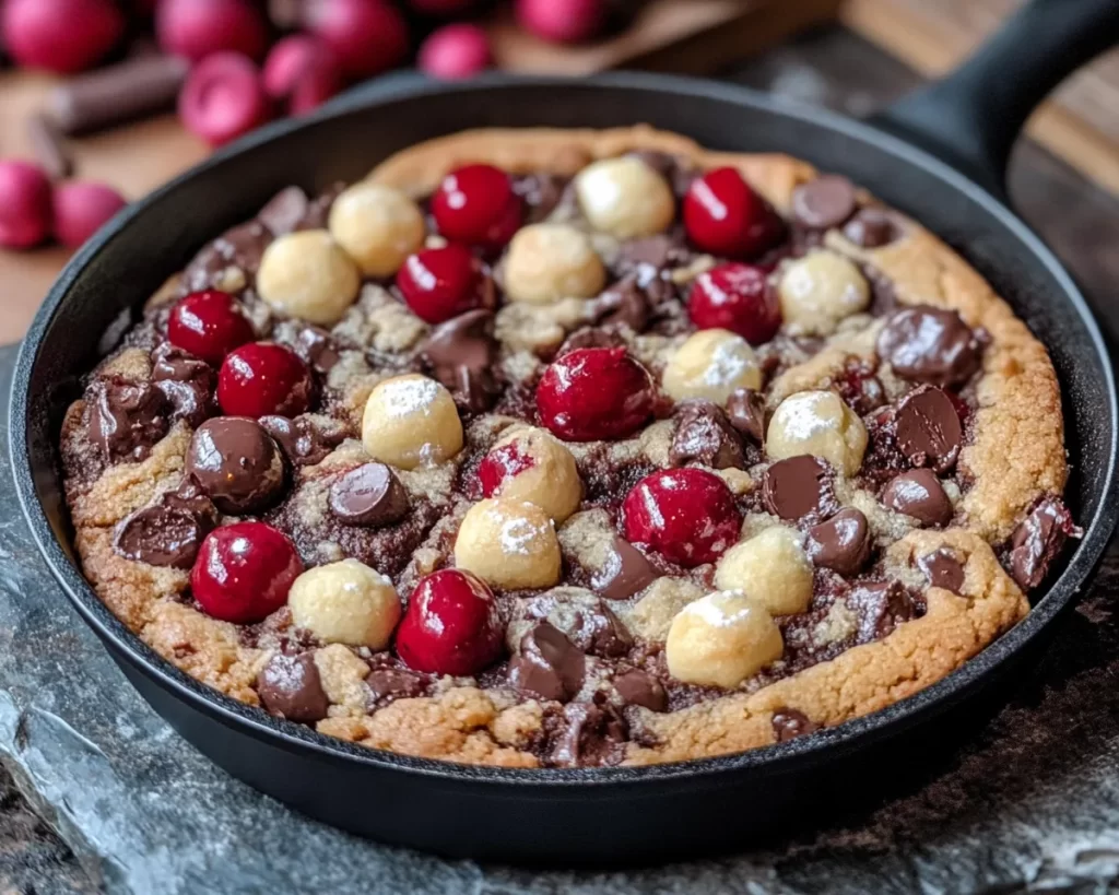 Black Forest Cookie: Giant Black Forest Skillet Cookie in 25 Minutes