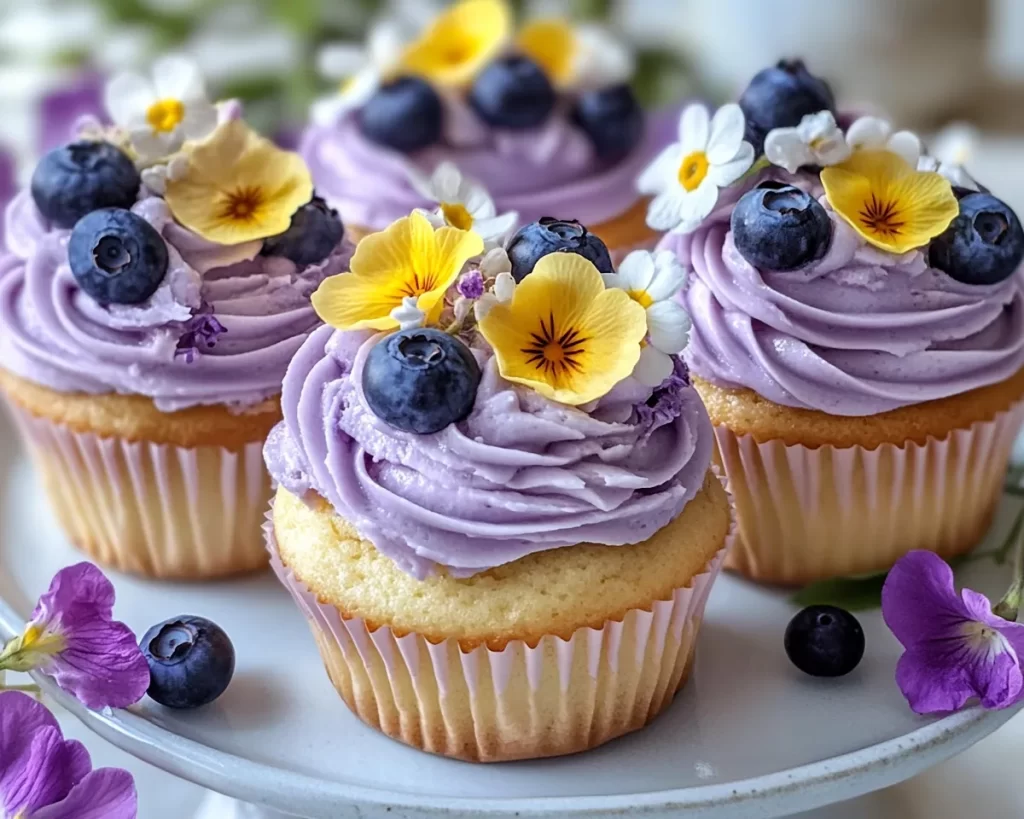 Spring Cupcakes: Blueberry Lemon Frosted Cupcakes in 7 Steps
