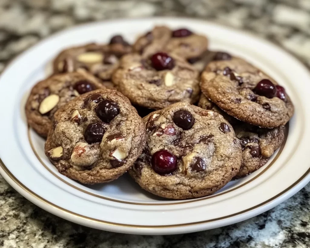 Black Forest Cookie: Black Cherry Almond Chocolate Cookies in 25 Minutes