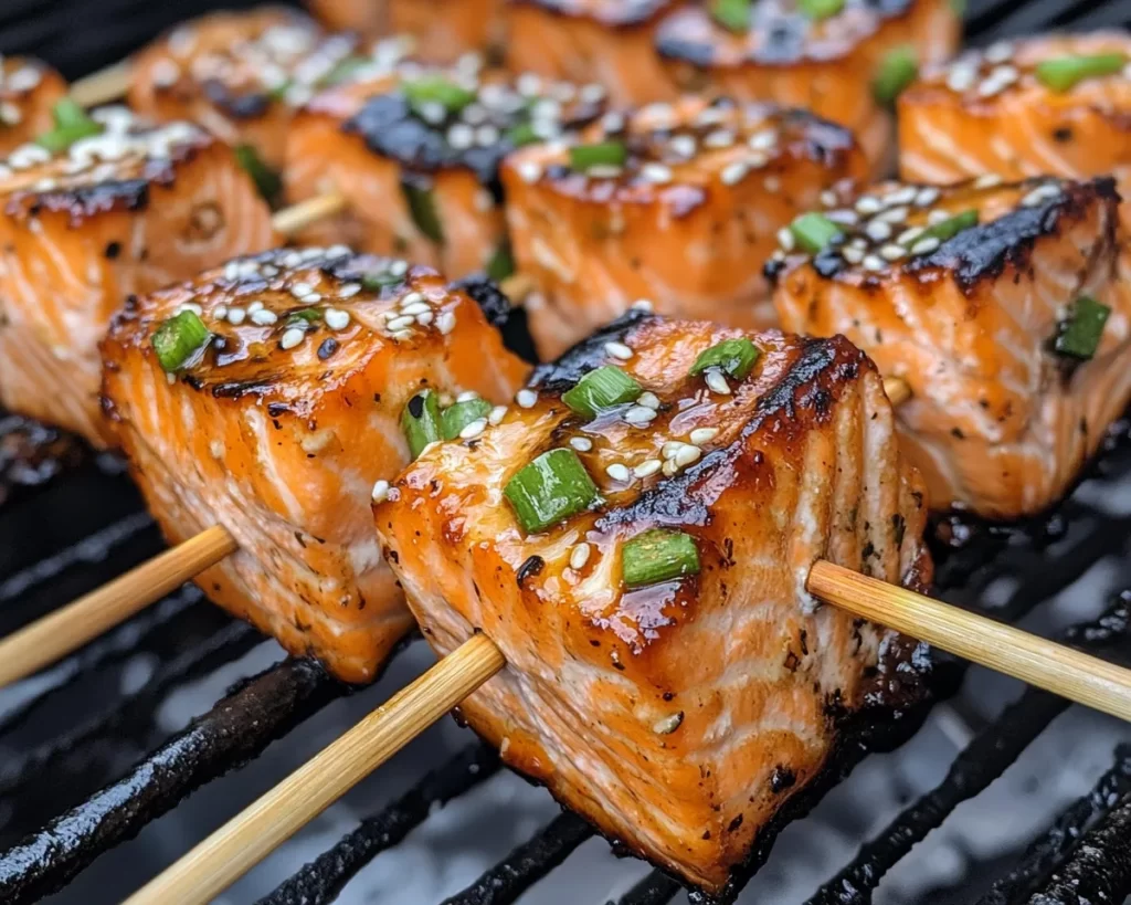 Grilling Recipes: Teriyaki Salmon Skewers in 20 Minutes