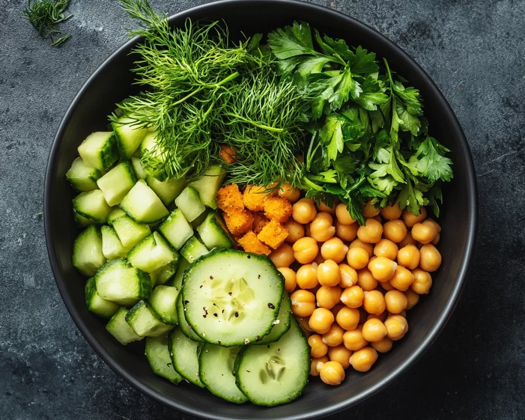 Spring Salads: Cucumber Dill and Chickpea Salad in 10 Minutes