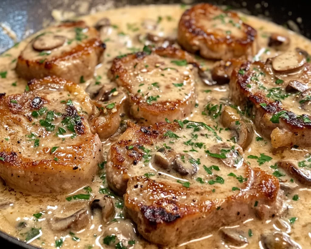 Spring Dinner Ideas: Creamy Garlic Pork Chops in 20 Minutes