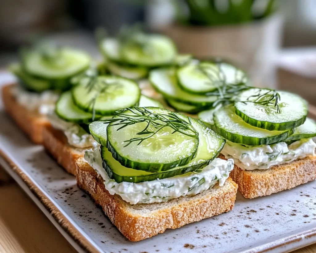 Healthy Munchies: Cucumber Cream Cheese Mini Sandwiches in 10 Minutes