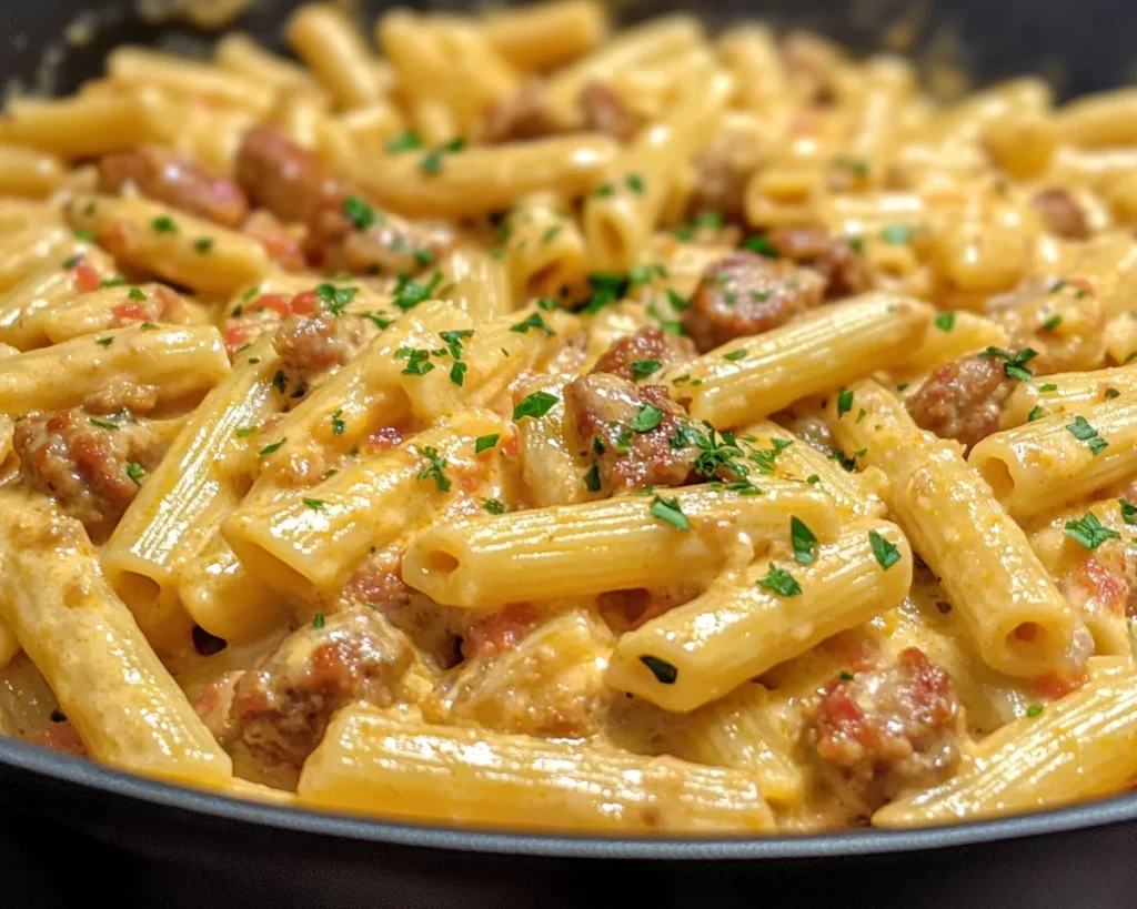 Easy Dinner Recipes for Family Comfort Foods: One Pot Creamy Sausage Pasta in 25 Minutes