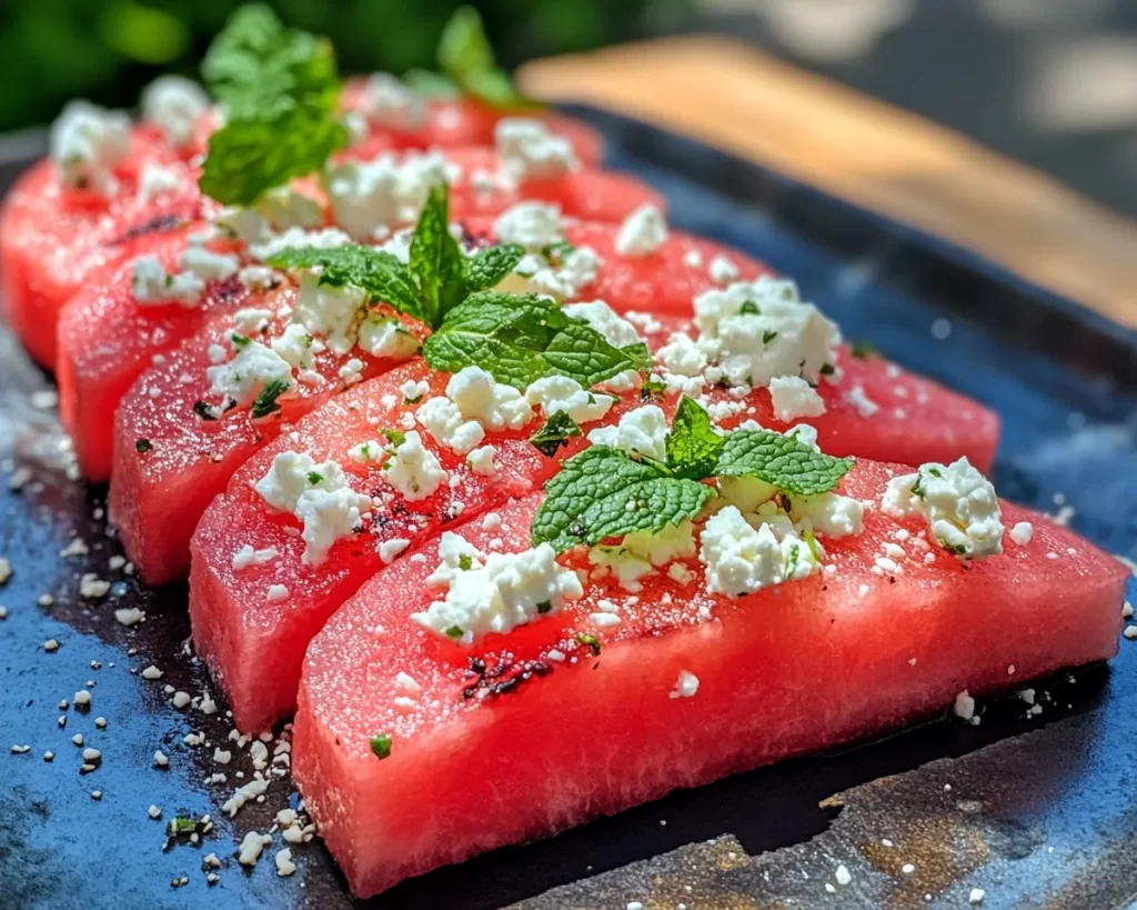 Grilling Recipes: Grilled Watermelon With Feta and Mint in 10 Minutes