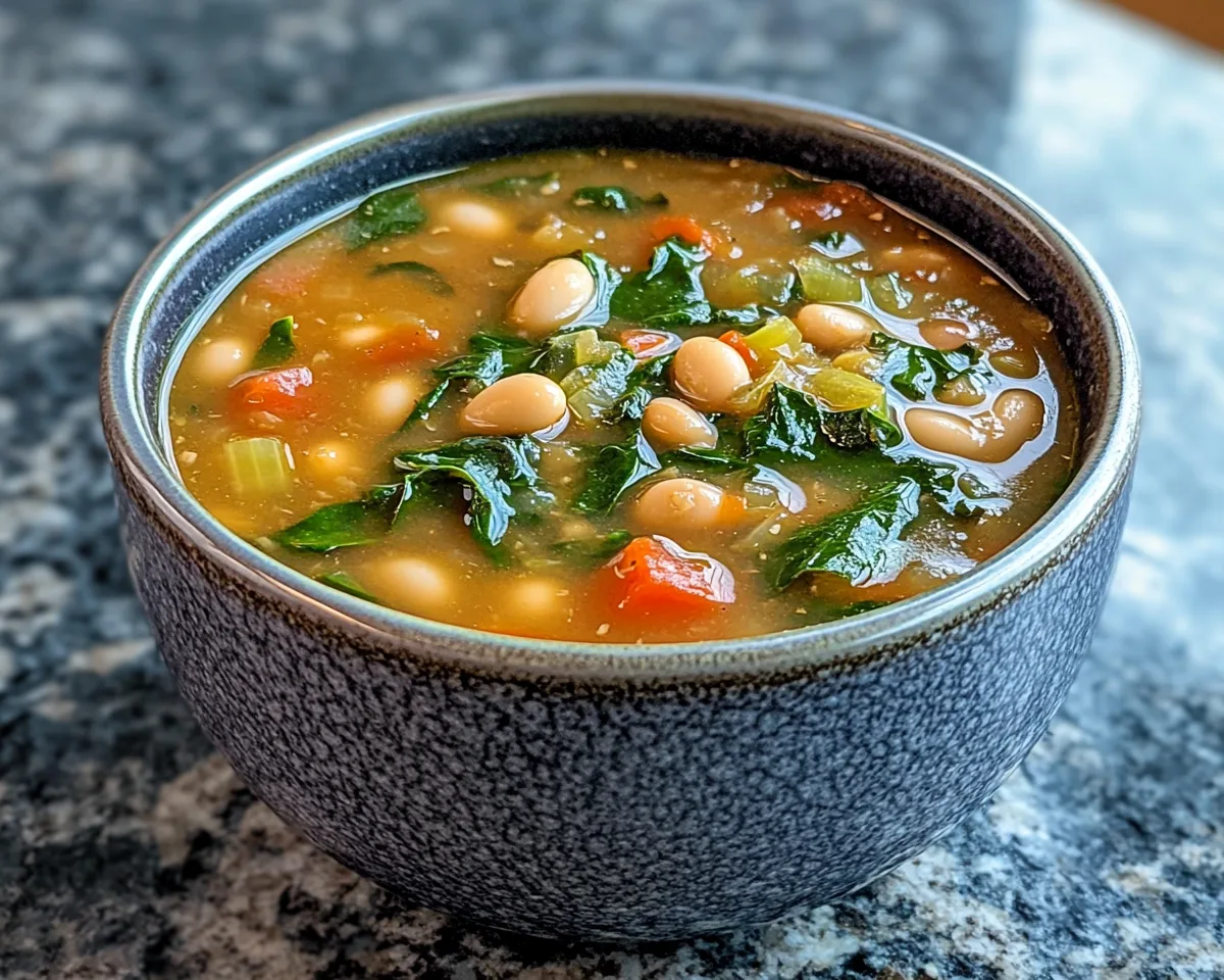 Spring Soup: Spinach & White Bean Soup in 25 Minutes