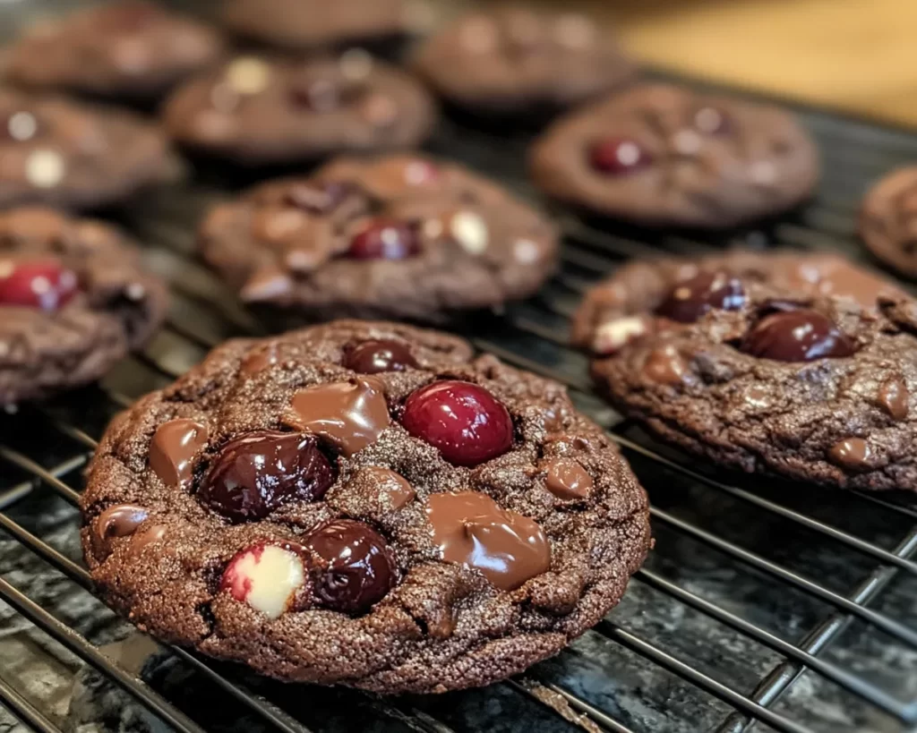 Black Forest Cookie: Chocolate Covered Sour Cherry Cookies in 25 Minutes