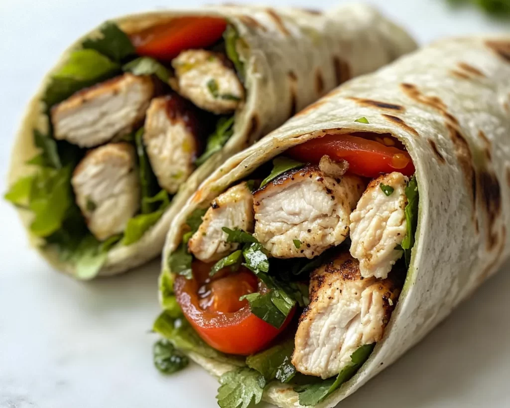 Summer Dinner Ideas: Cilantro Lime Chicken Wraps in 15 Minutes