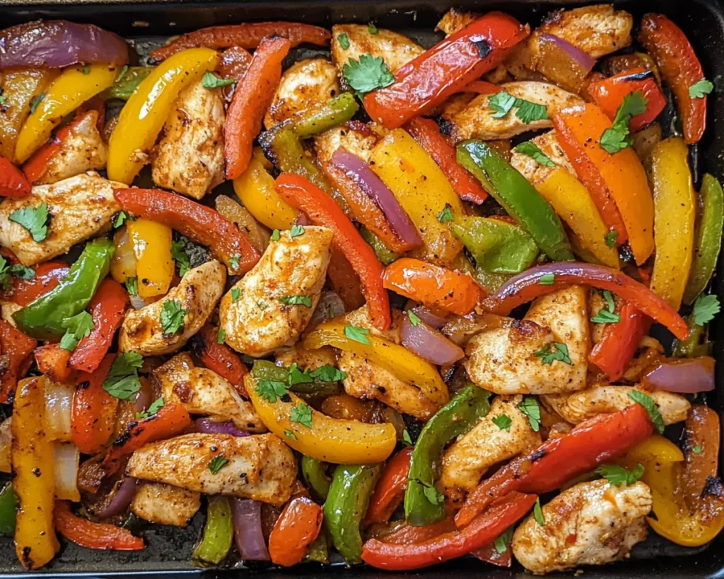 Summer Dinner Ideas: Sheet Pan Fajita Chicken and Peppers in 25 Minutes
