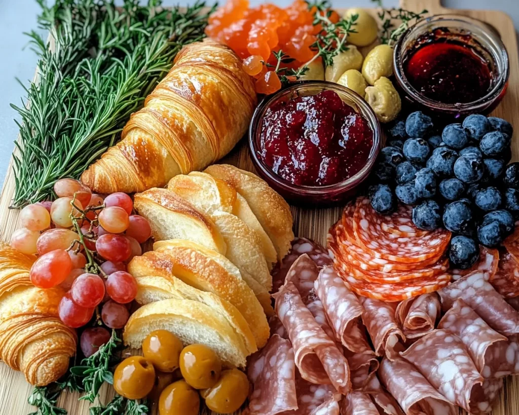 Spring Charcuterie Board Ideas with Croissants & Jam in 5 Steps