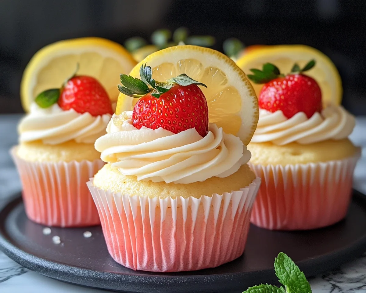 Spring Cupcakes: Strawberry Lemonade Cupcakes in 7 Steps