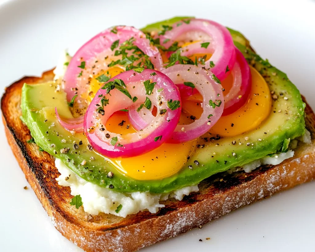 Spring Brunch: Avocado Toast With Pickled Onions in 15 Minutes