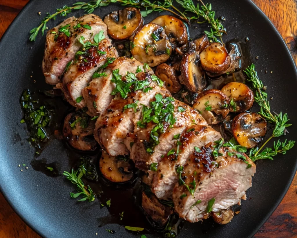 Spring Dinner Ideas: Balsamic Mushroom Pork Tenderloin in 30 Minutes