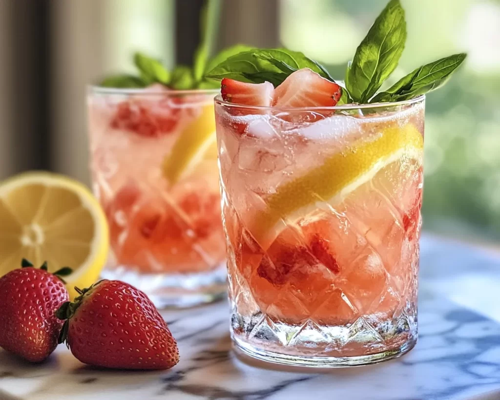 Spring Drinks: Strawberry Lemon Mocktail (Fresh + Easy)