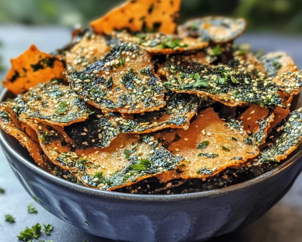 Weird Snacks: Crispy Seaweed Chips With Sriracha Mayo in 15 Minutes